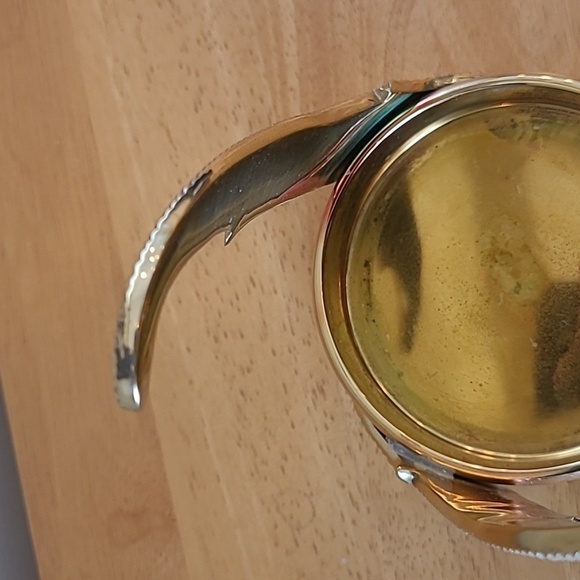 PARTYLITE Vintage 90s Brass Feather Pillar Candle Holder P0414 - Picture 13 of 16